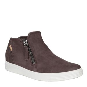 Ecco Women's Dark Brown and White Sneakers